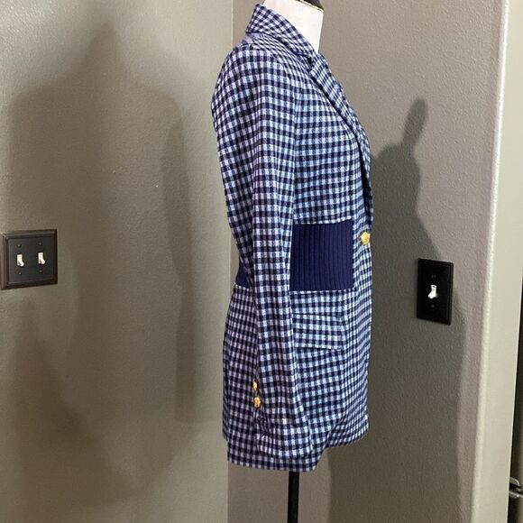 Cabi Checkup Blazer #5848 Navy & Periwinkle blue - Picture 12 of 14